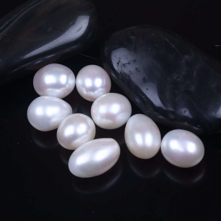 10-13mm AAA Earring Material Natural Freshwater White Drop Loose Pearl