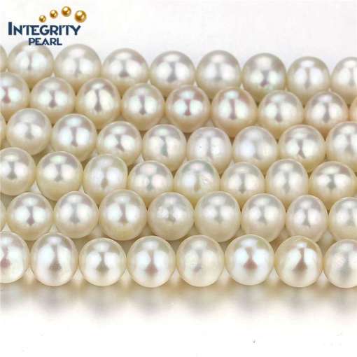 Freshwater Loose Pearl Strands Wholesale 7mm Near Round Natural Pearl String