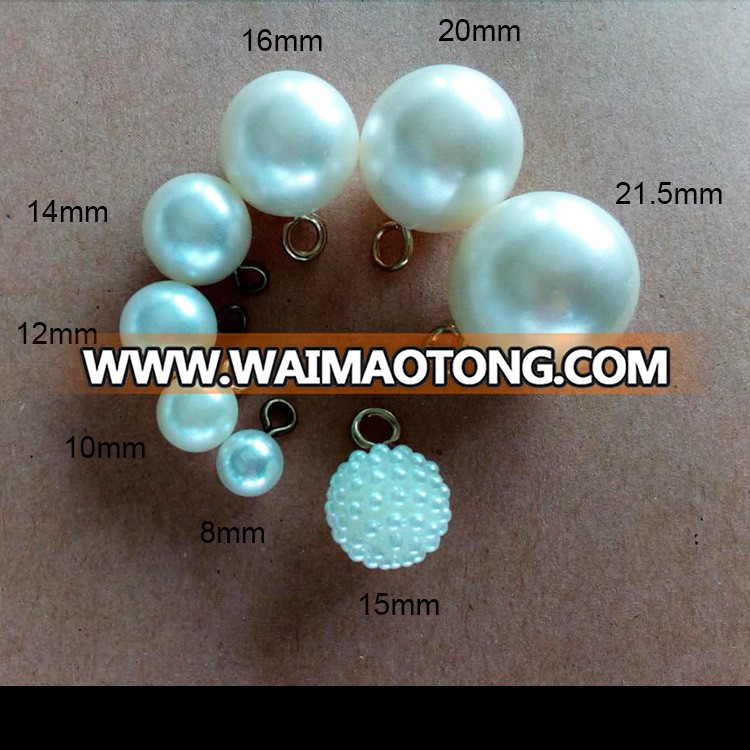 New arrive wholesal metal hoop pearl beads with ring in various sizes and colors